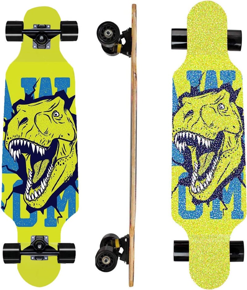 asktom 31" Longboard 7 Layers Skateboard Pro Complete Cruiser for Cruising, Carving, Free-Style and Downhill with T-Tool - Image 1